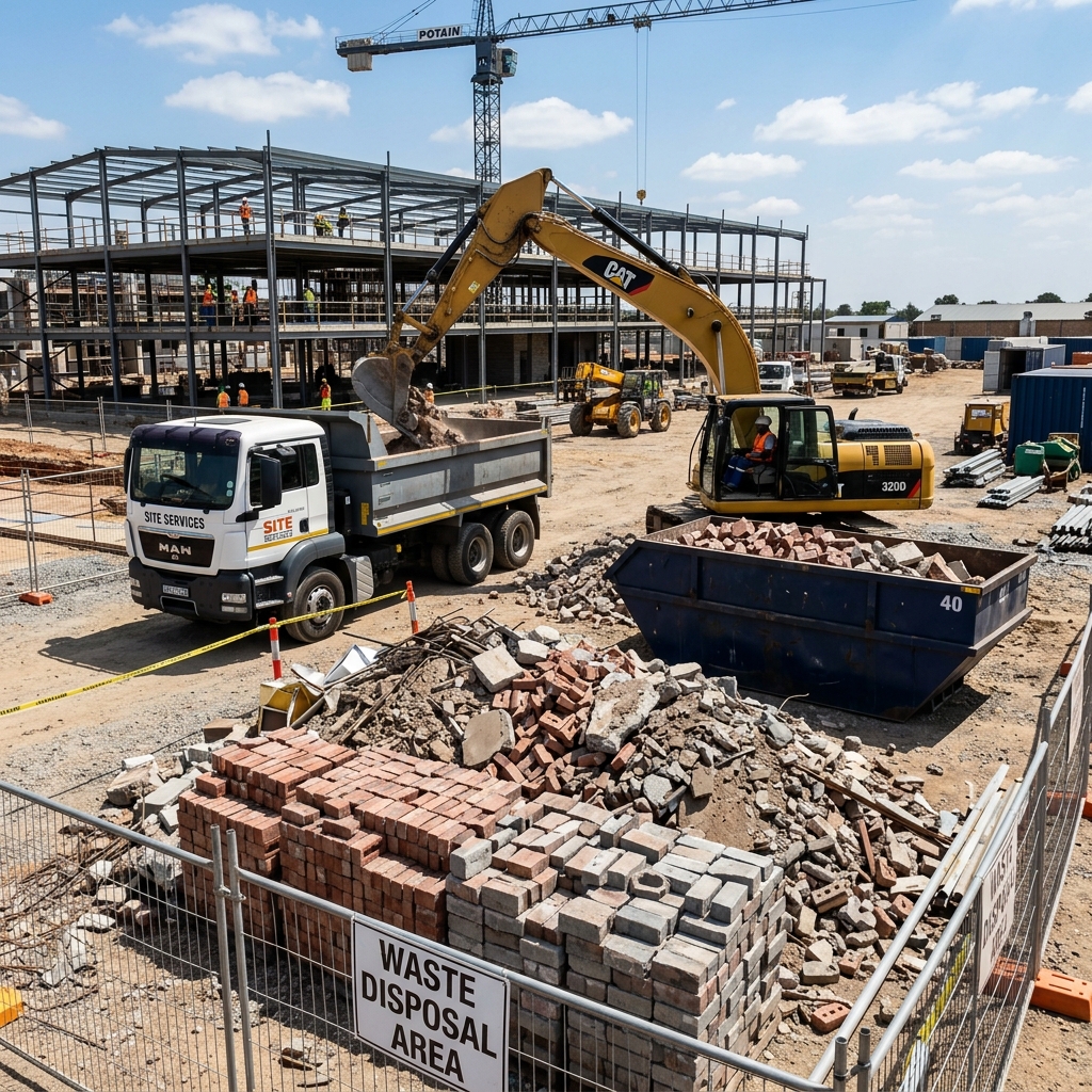 Évacuation de gravats et déchets de chantier après travaux