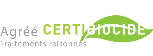 Logo certibiocide contre l'extermination des nuisibles